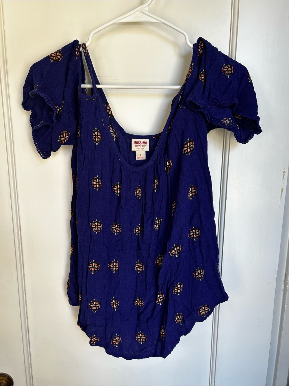 Mossimo Supply Co. Royal Blue Scoop Neck Blouse
